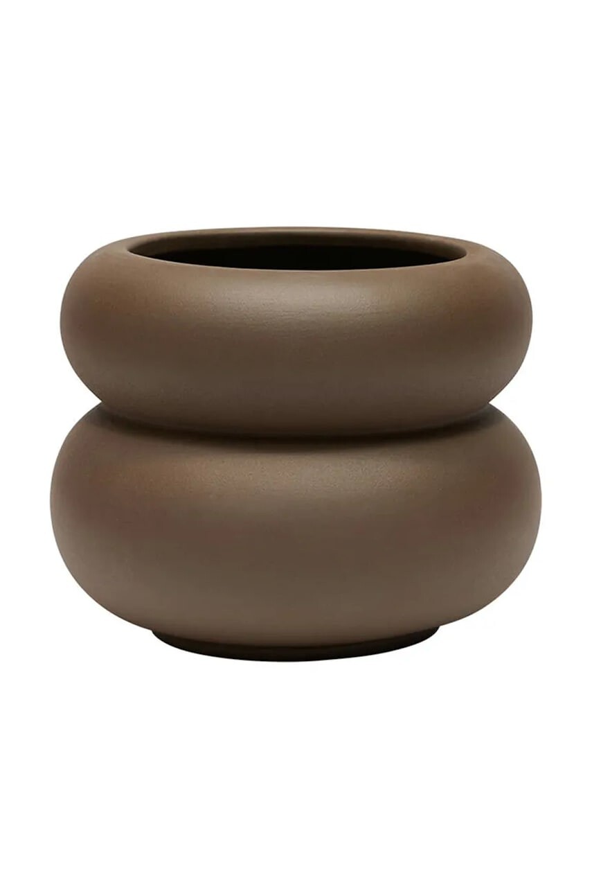 Kvetináč OYOY Kupla S/23 x 23 x 19 cm hnedá farba