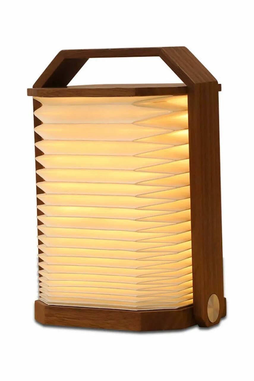 Bezdrôtová led stolná lampa Gingko Design Smart Origami Lamp 10,3 x 10,3 x 4 cm hnedá farba
