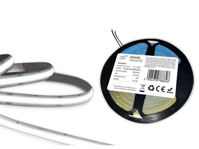 LED pás 24V IP20 biely prírodný 5m LTC LXL5138