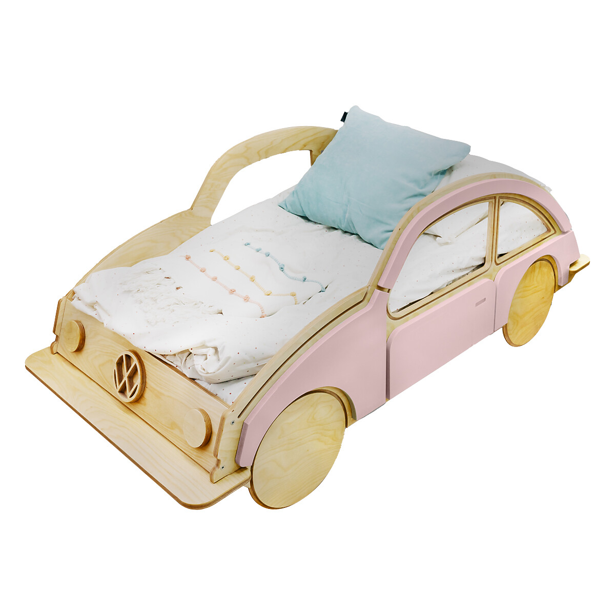 Ourbaby 40866-0 wooden bed 160x80 cm prírodná ružová