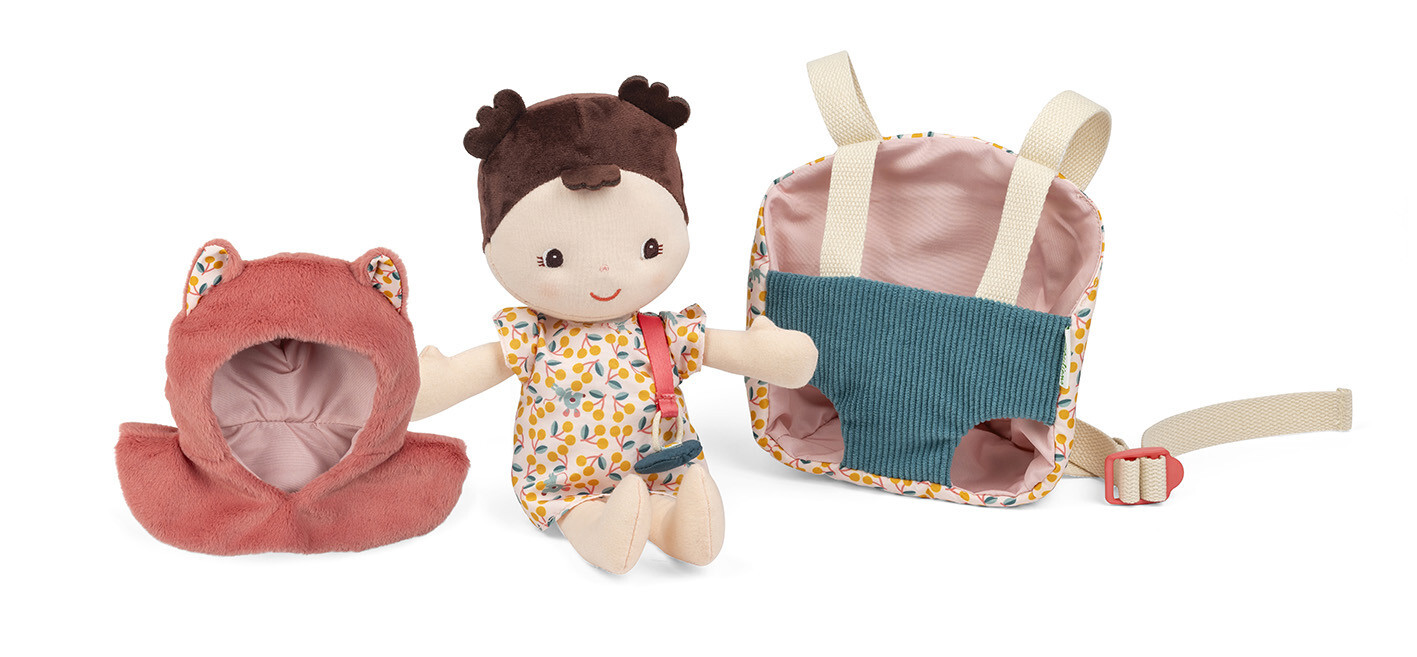 Lilliputiens – látková hračka s nosičom – bábika Jeanne