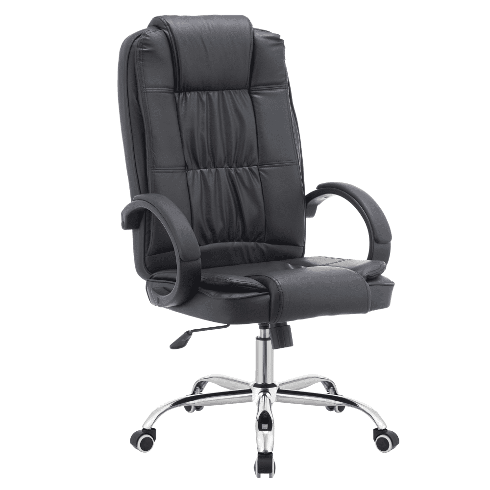 Kancelárske kreslo, čierna ekokoža, MADOX NEW