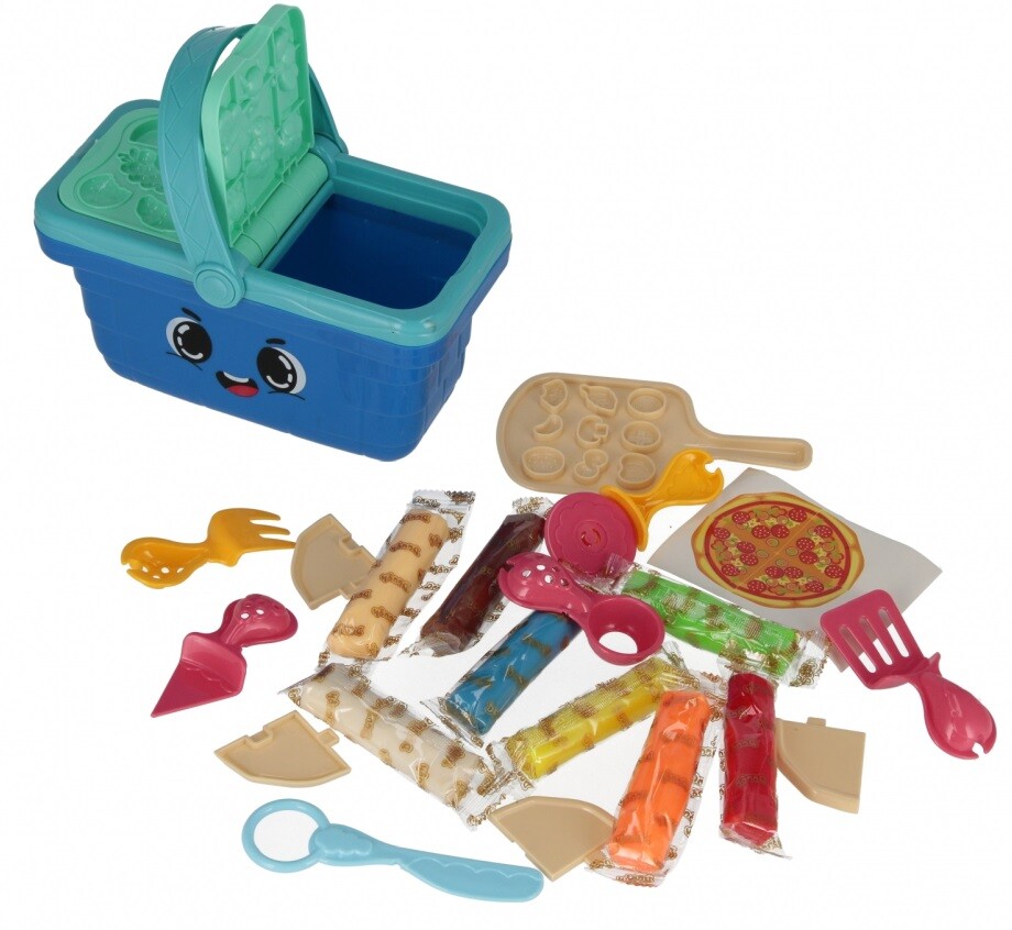 Modelovacia hmota v košíku pizza