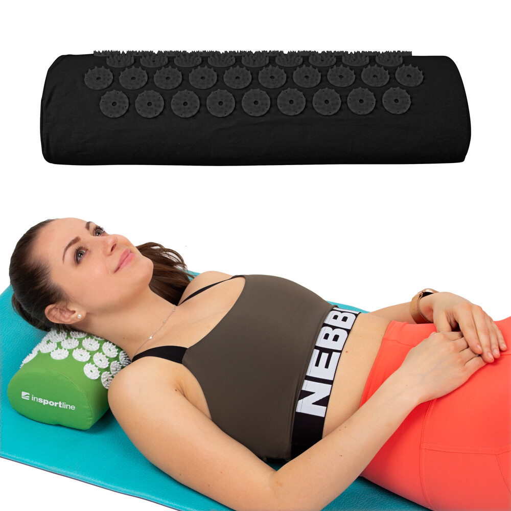 inSPORTline Akupresúrny vankúšik čierna