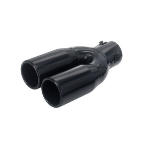 Koncovka výfuku - dvojitá čierna (133x225mm)