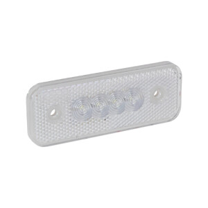 Obrysové LED svetlo 24V - biele 4xLED / ECER (110x41x9mm)