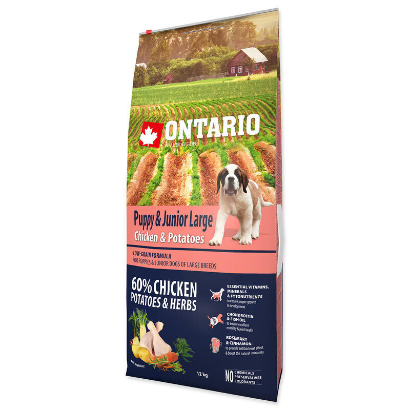 ONTARIO Puppy & Junior Large Chicken & Potatoes & Herbs