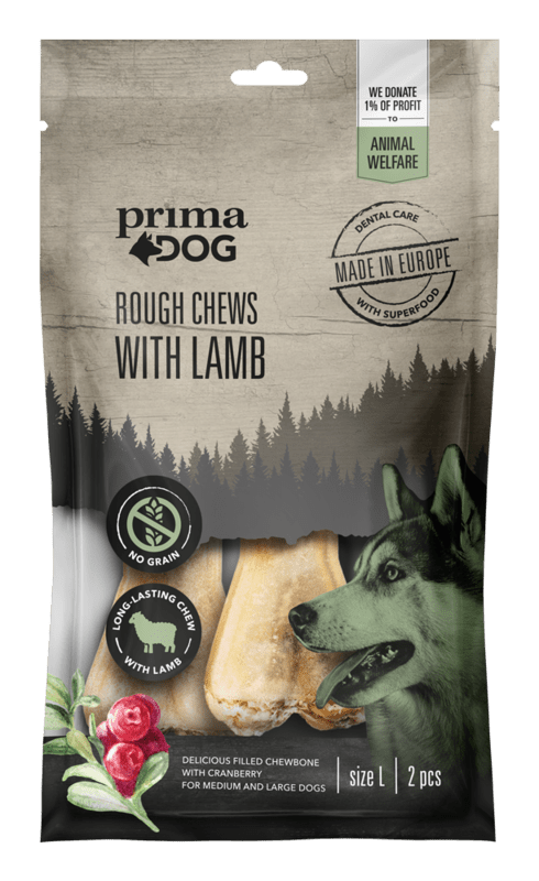 PrimaDog Rough Chews Lamb-Cranberry L 13,5 cm 140 g