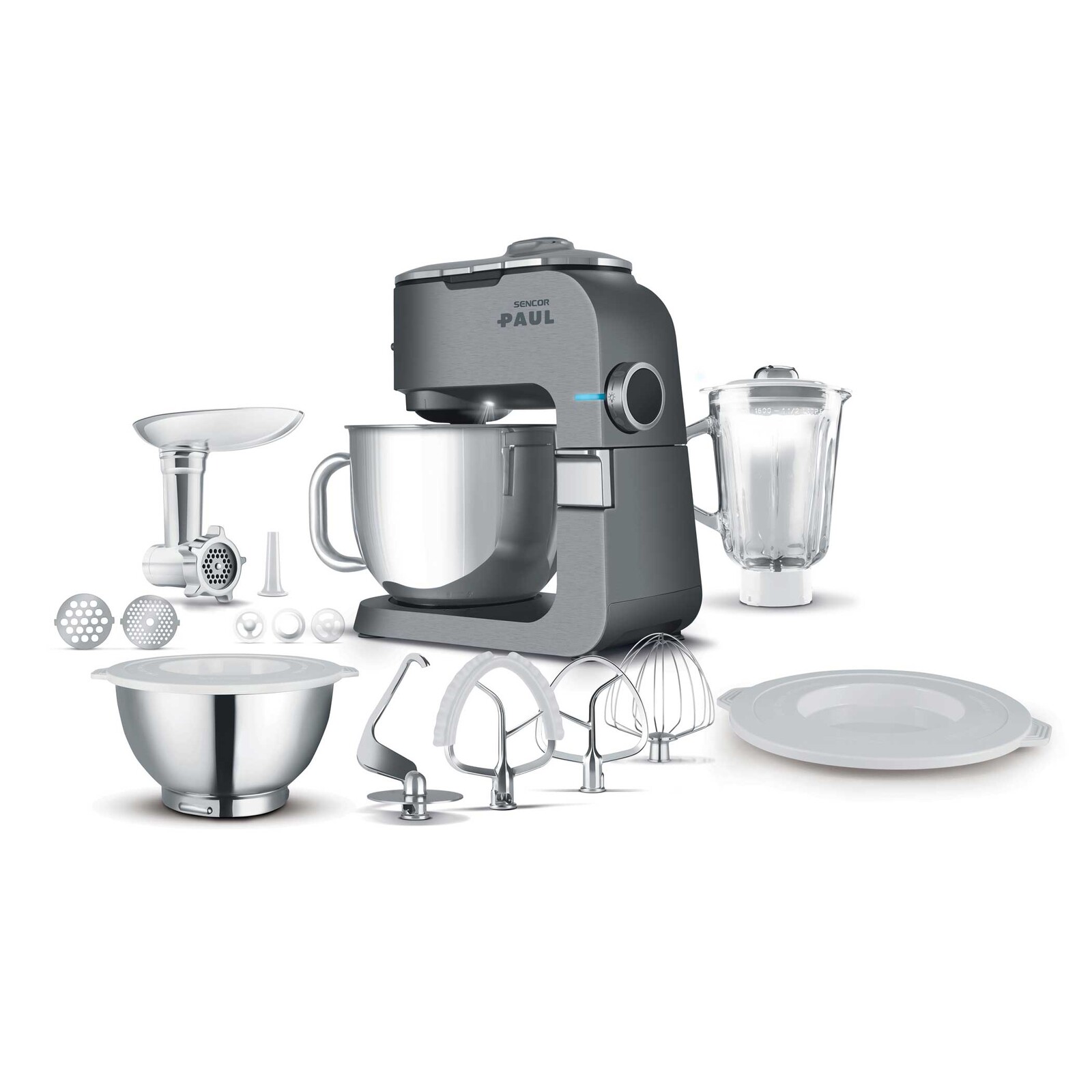 Sencor STM 7950 Kuchynský robot PAUL 1 Extrémne výkonný 1 700W, 3-výstupová konštrukcia. Sencor Smart Power & Energy - pre optimálne otáčky. Funkcia