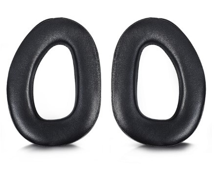 Náhradné náušníky pre slúchadlá Sennheiser GSP 300, 301, 302, 303, 350 a 370 - Čierne, kožené