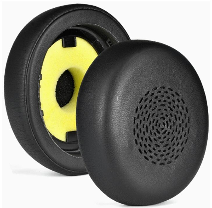 Náhradní náušníky pro sluchátka Jabra Evolve 2 75 - černé, kožené