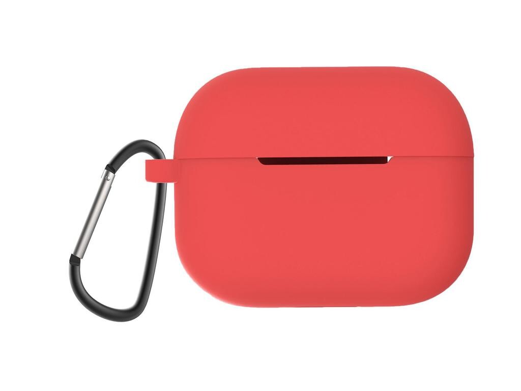 Silikónové púzdro pre Airpods Pro 2 s karabínou - Červená