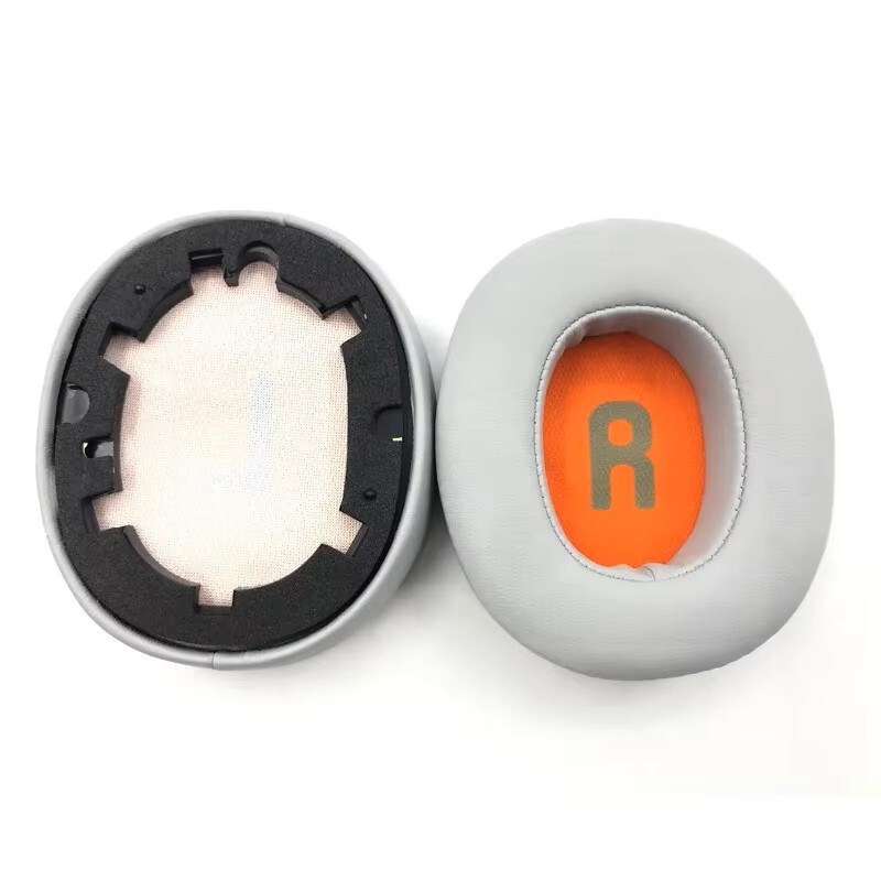 Náhradné náušníky pre slúchadlá JBL JR 460NC - Svetlo šedé, kožené