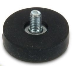 Pogumovaný magnetický úchyt so závitovým čapom - 31 mm M6