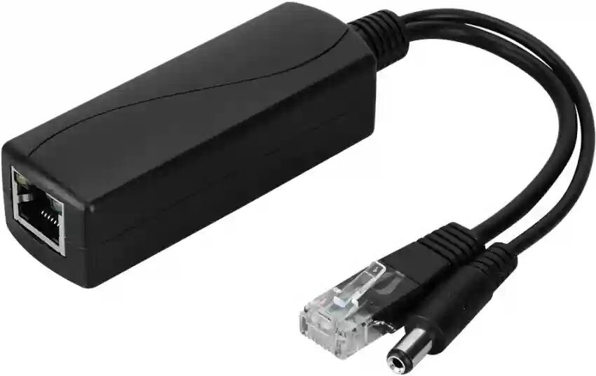 PoE aktívny splitter 12VDC 1A 10/100Mbps