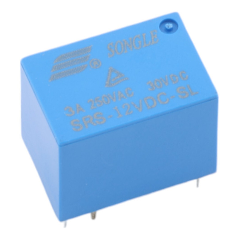 Relé SRS-12VDC-SL, 12V DC/250V AC, 30V DC 3A