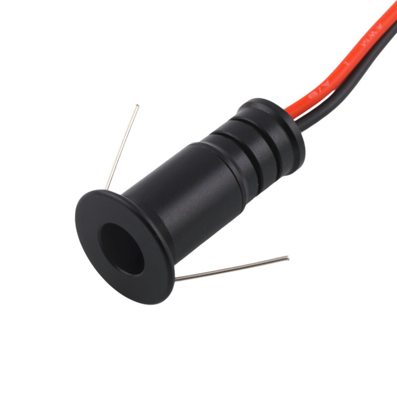 LED-10 mini podhľadové svietidlo 0,5W, čierne, 30° Teplá biela