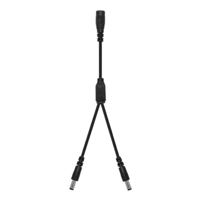 Rozbočovací kábel DC 5,5x2,1mm, samica na samce, čierny, 2