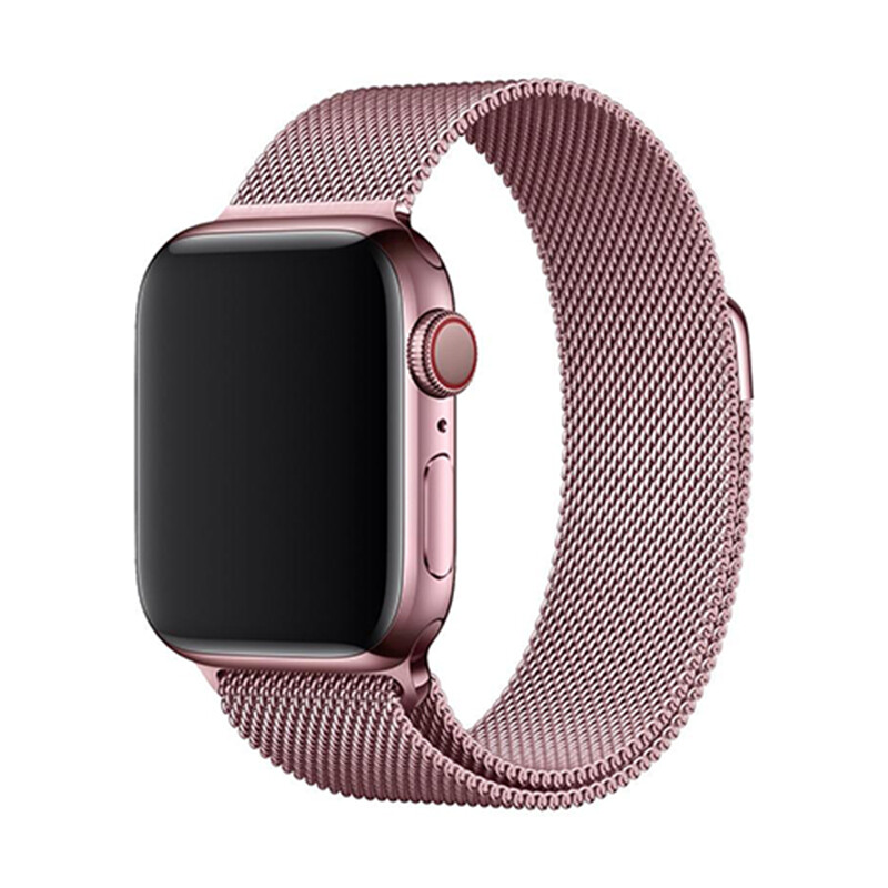 Marvelli - Elegantný remienok na Apple Watch v milánskom štýle - Pink Gold Veľkosť: 42/44/45/46/49mm, Farba: Pink Gold
