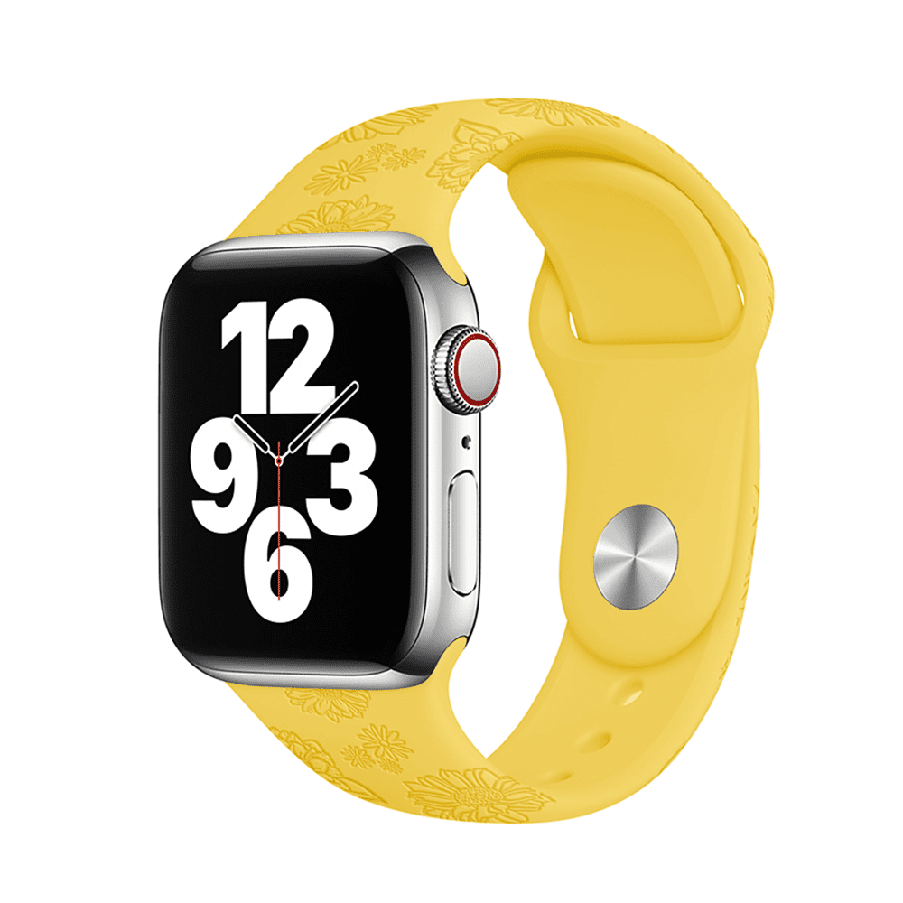 Letný remienok na Apple Watch - Žltá slnečnica Veľkosť: 42/44/45/46/49mm, Obvod: M-L (stredný až väčší obvod zápästia), Farba: Žltá
