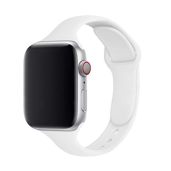 Marvelli - Dámsky jednofarebný remienok na Apple Watch - Biely Veľkosť: 42/44/45/46/49mm, Obvod: S-M (menší až stredný obvod zápästia), Farba: Biela