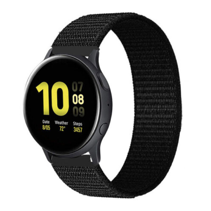 Nylonový remienok na smart hodinky 20mm Veľkosť: 20mm, Farba: Čierna