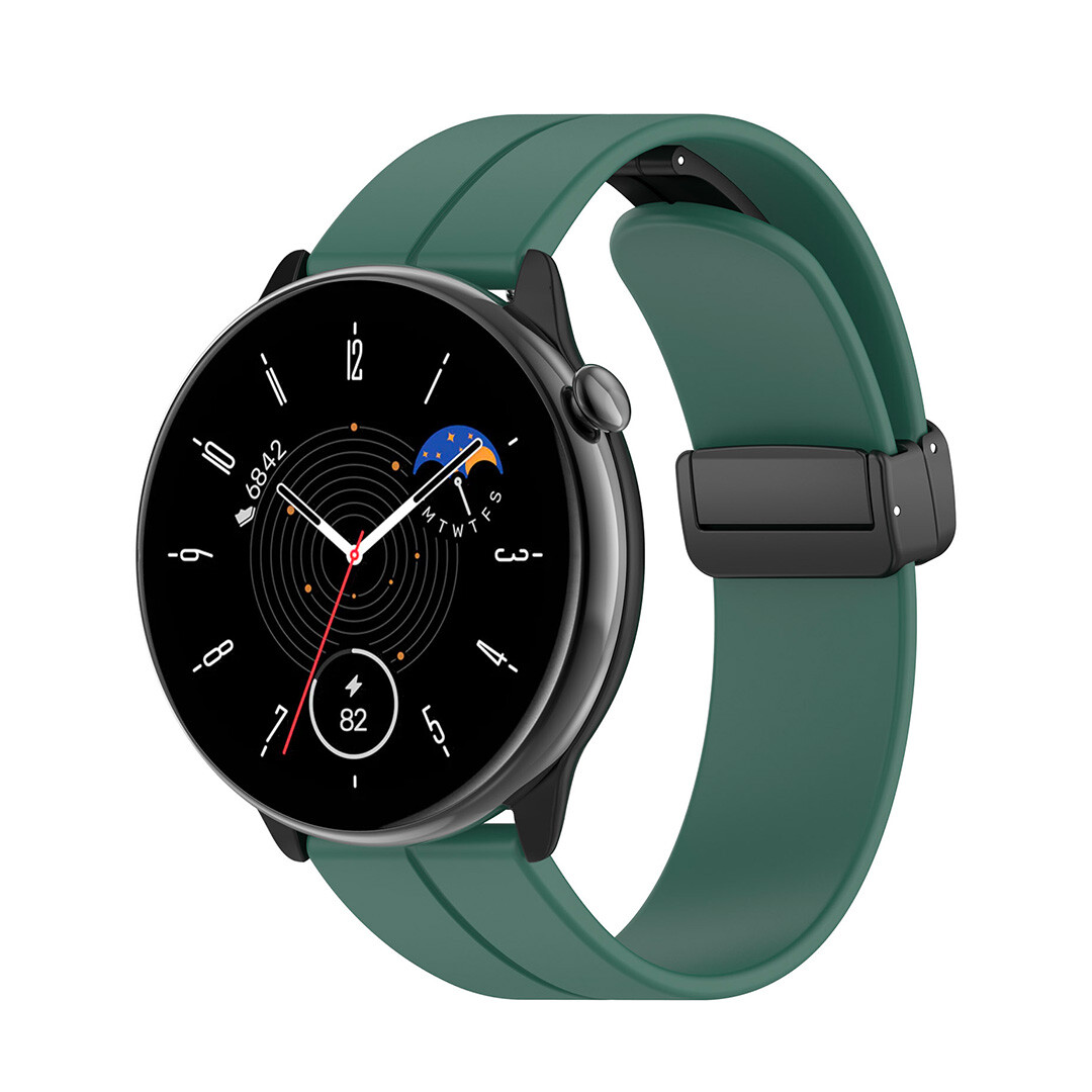 Jednofarebný remienok s prackou na smart hodinky 22mm Veľkosť: 22mm, Farba: Khaki