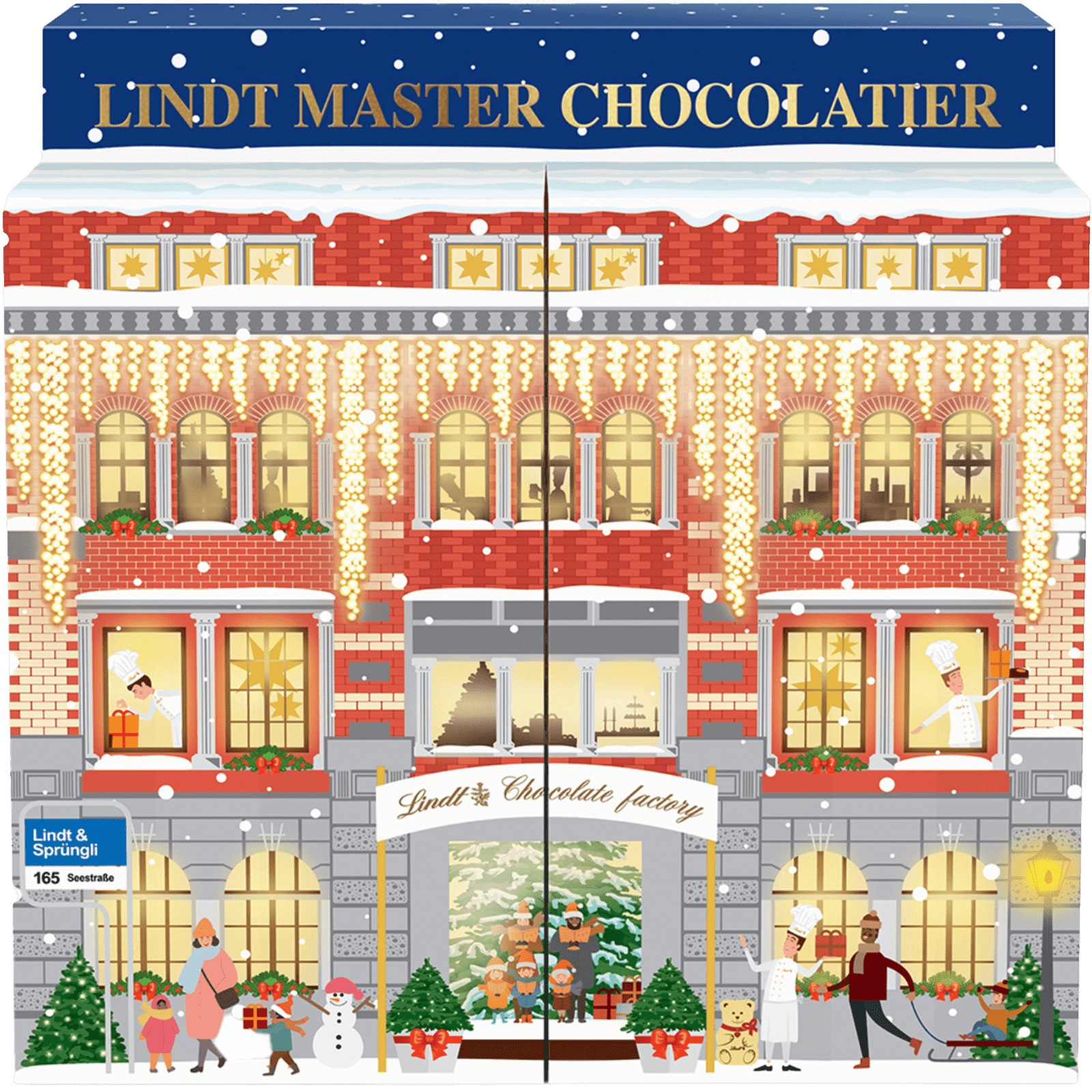 LINDT Vianočný adventný kalendár Továreň 304 g