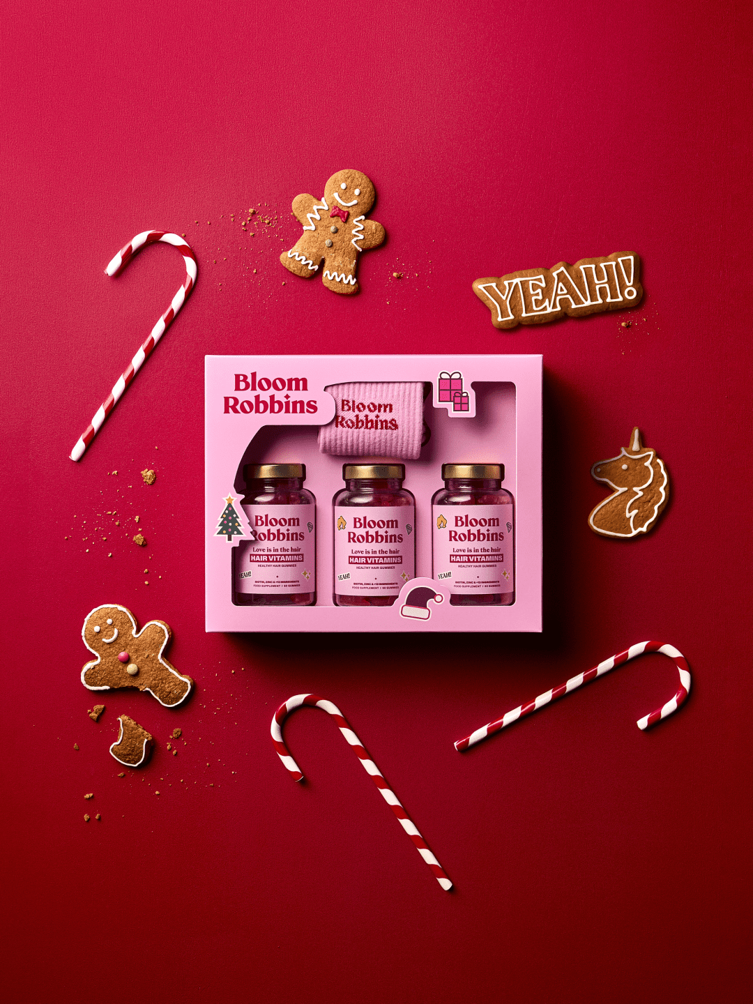 BLOOM ROBBINS Vianočné trio love is in the hair gumídci 180 ks