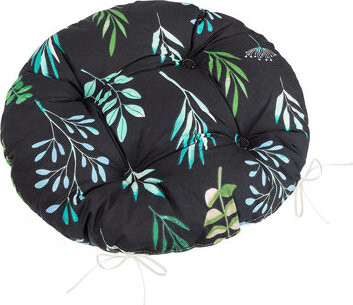 BELLATEX Adela Sedák 62/236 okrúhly prešívaný priem. 40 cm lístky na čierne