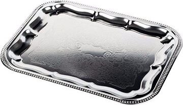 APS Servírovacia tácka 41 × 31 cm obdĺžnik chrómovaná