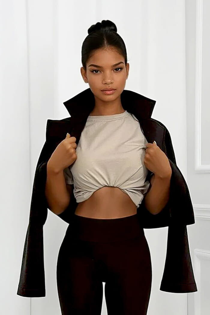 Dámske čierne hrubé krátke sako