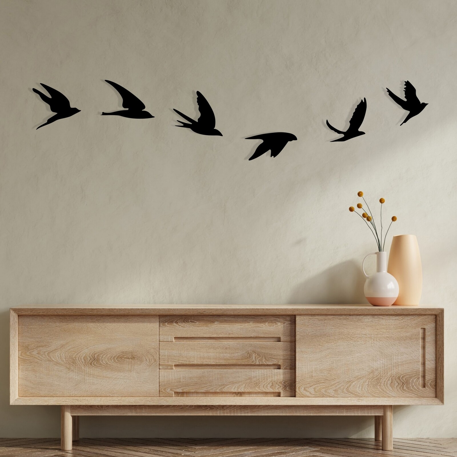 Nástěnná kovová dekorace Umudo černá