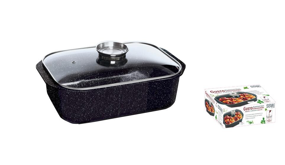 SSW - Pekáč 34x24x10cm so sklenenou pokrievkou GUSTO NATURA