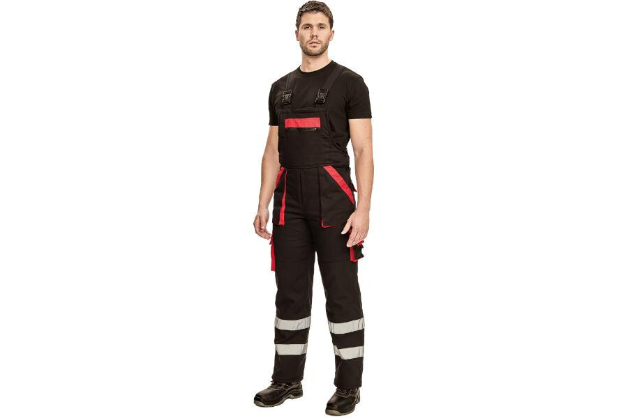 MAX WINTER RFLX lacl nohavice čierna/červ 56