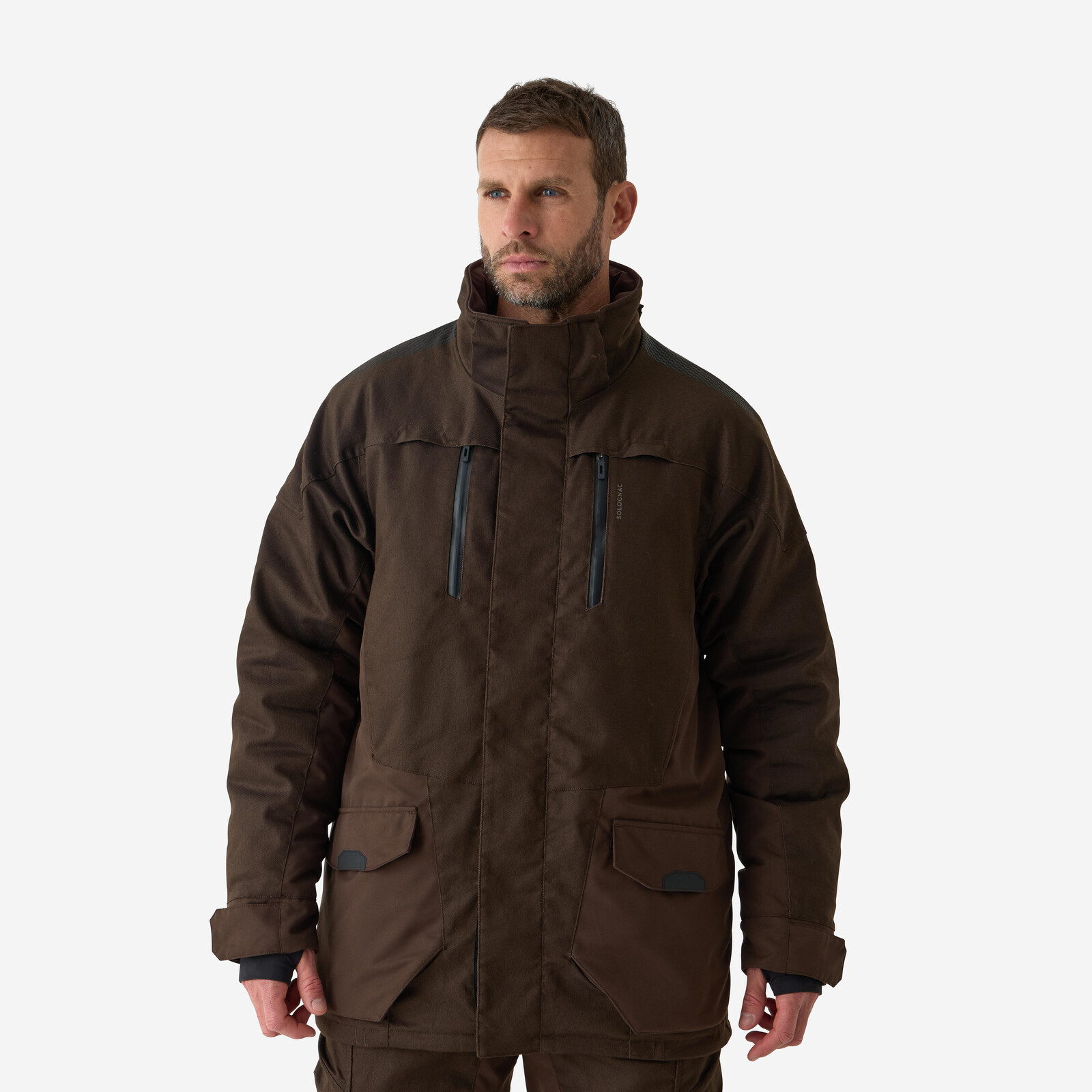 Hrejivá nehlučná bunda 900 hnedá