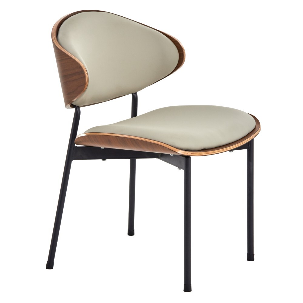 KONDELA Marsia jedálenská stolička béžová / orech / čierna