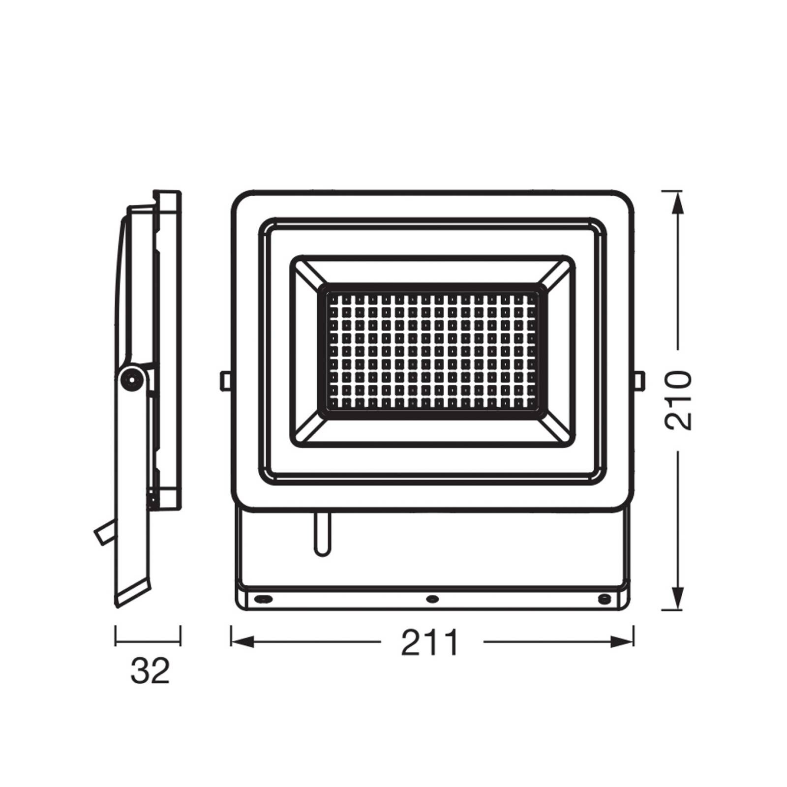 OSRAM LED bodové svetlá Floodlight EA, 24,5 W, IP65, čierny, hliník