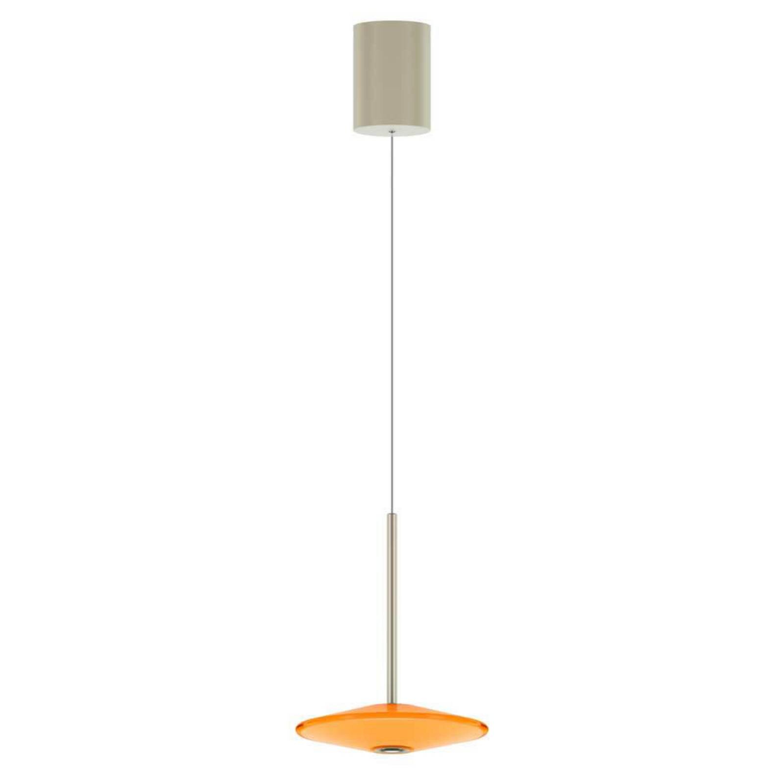 LOOM DESIGN LED závesné svietidlo Solene, oranžové, sklo, Ø 20 cm