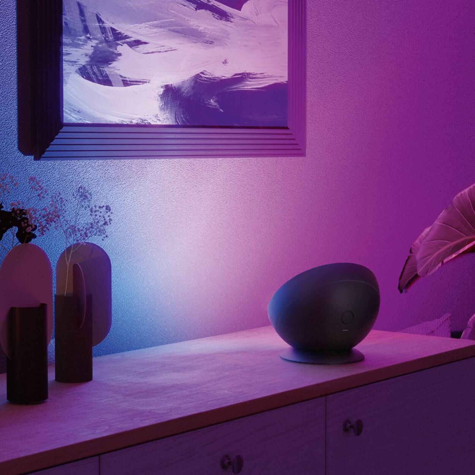 Hama Smart stolová LED lampa, čierna, WiFi, RGBW, stmievateľné