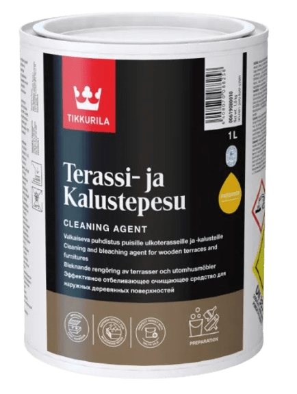 TERASSI JA-KALUSTEPESU - Prostriedok na čistenie drevených podláh a záhradného nábytku 1 L