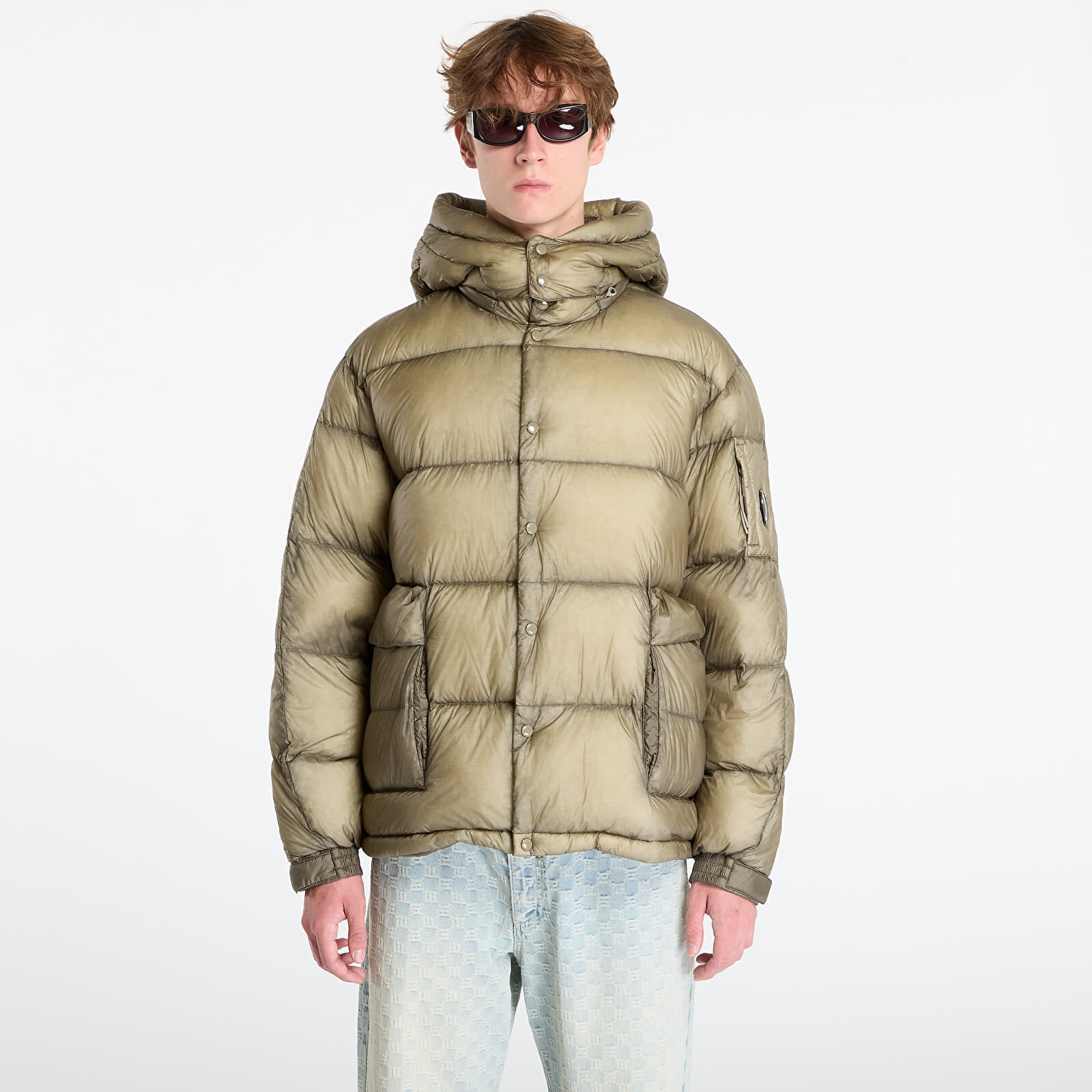 Bunda C.P. Company D.D. Shell Detachable Hood Down Jacket Fungi Grey S