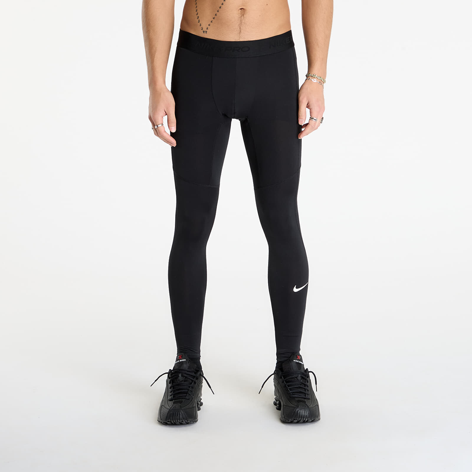Kalhoty Nike Pro Men's Dri-FIT Fitness Tights Black/ White L