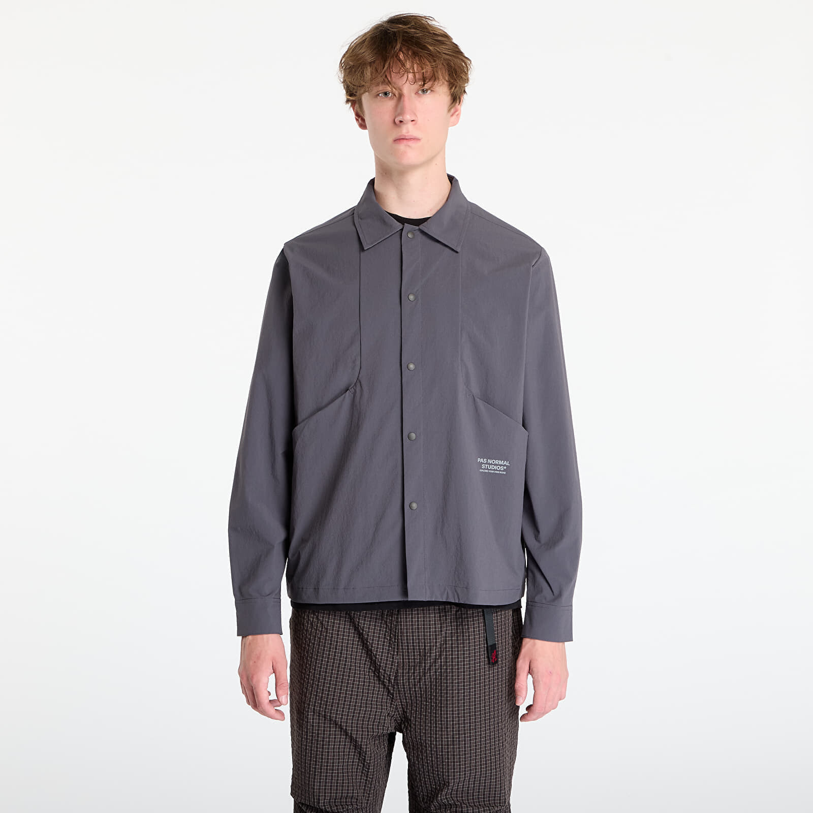Košeľa Pas Normal Studios Off-Race Tech Overshirt UNISEX Steel M