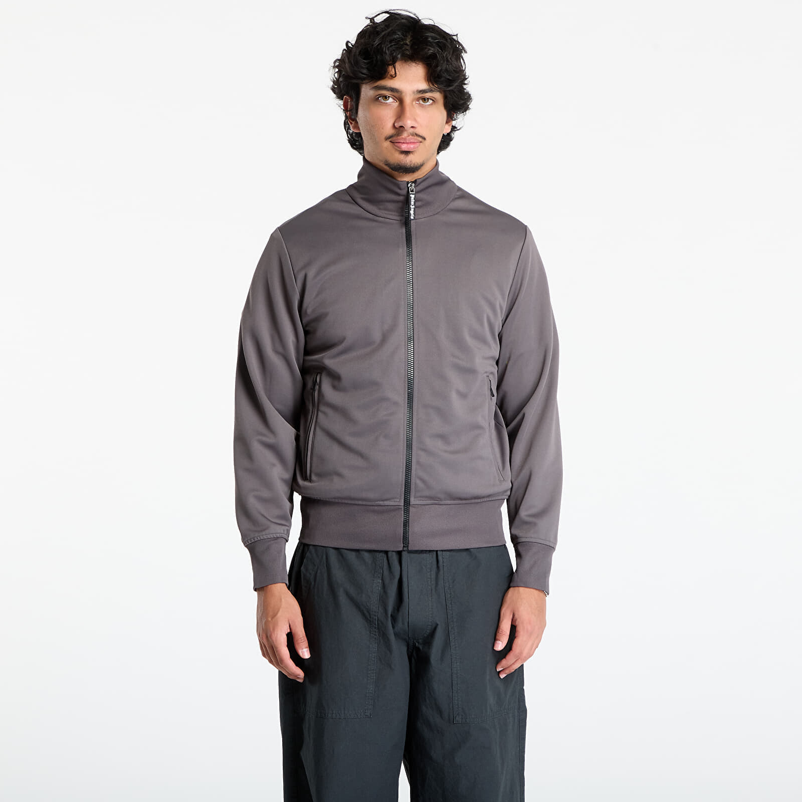 Bunda Palm Angels Back Curved Logo Track Jacket Dark Grey/ Off White XL