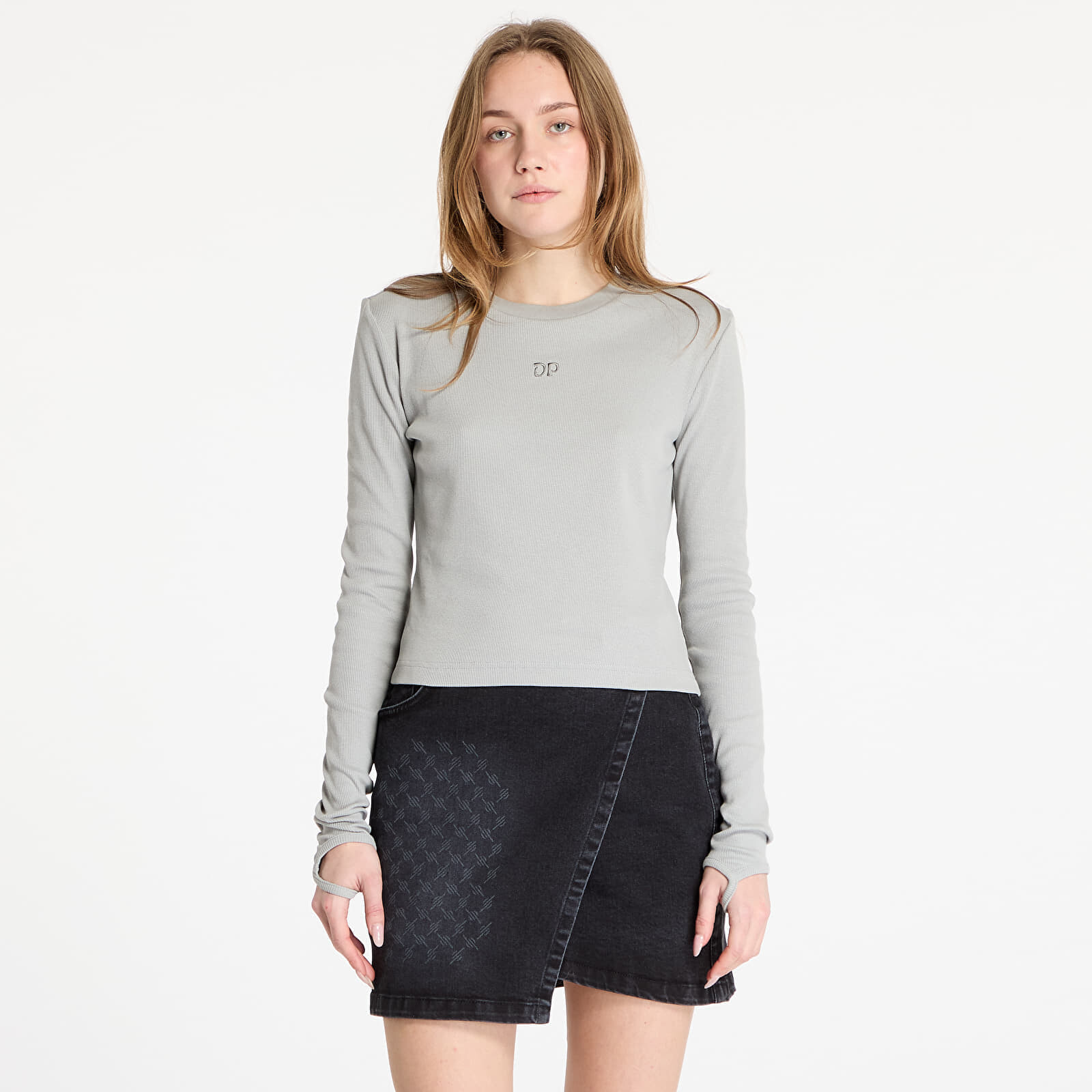 Tričko Daily Paper Logo Rib Top Ultimate Gray L