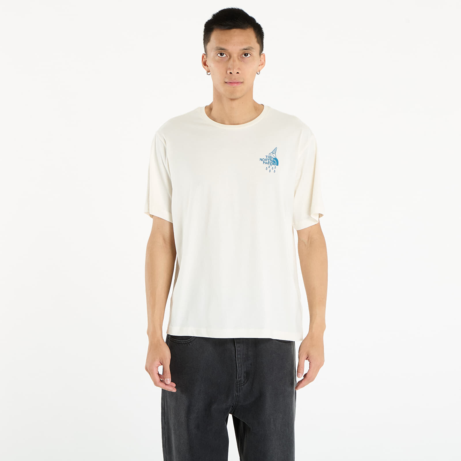 Tričko The North Face U Powder Days Relaxed S/S Tee Graphic UNISEX White Dune S