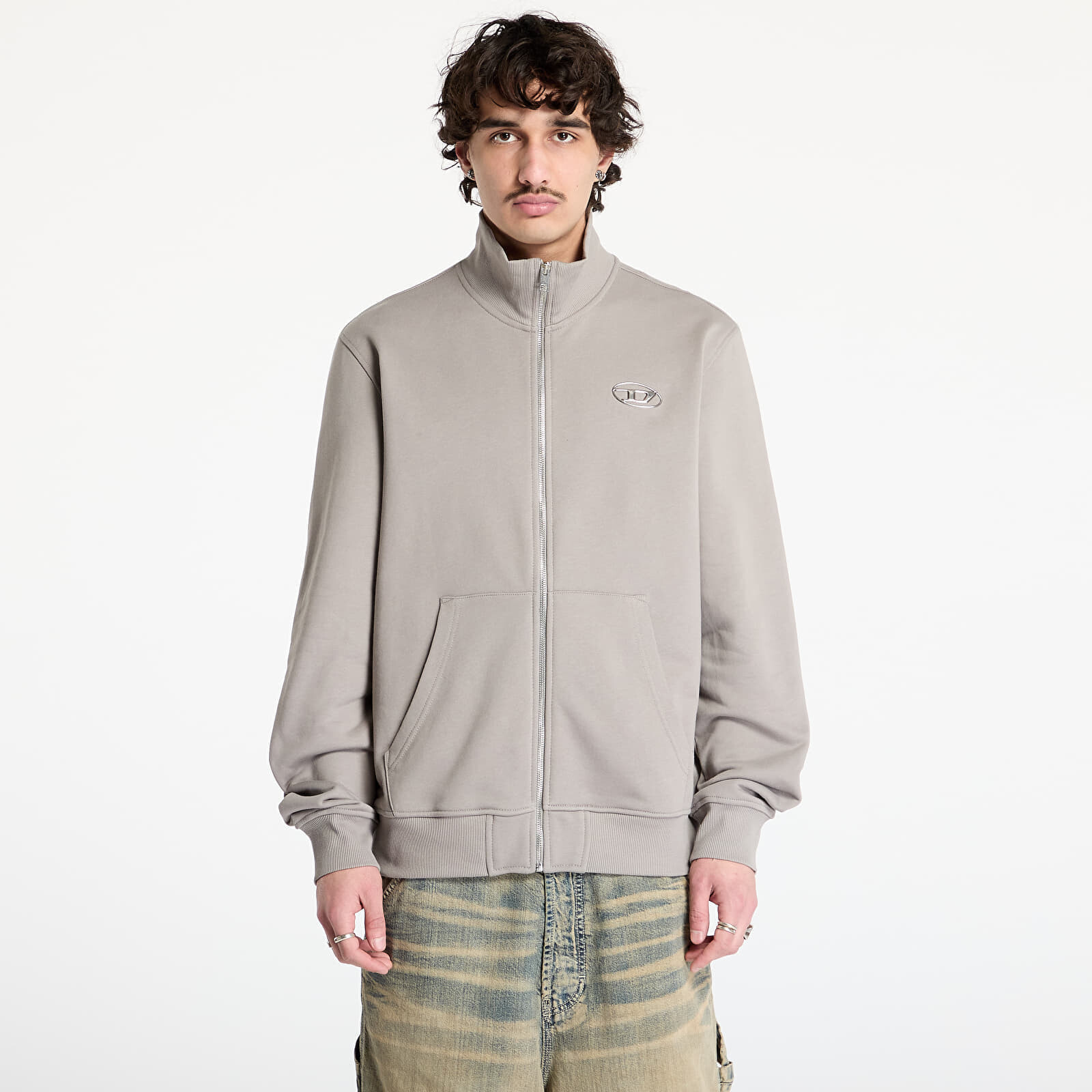 Mikina Diesel S-Ginni-Zip-Od Sweat-Shirt Frost Gray L