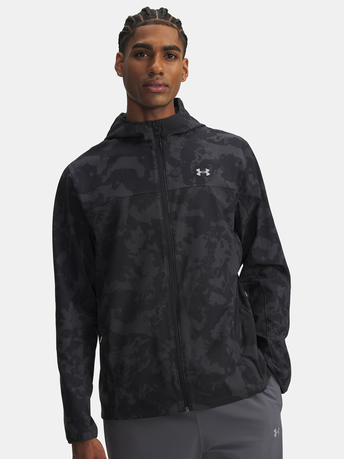 Men's Under Armour UA Velociti Pro Storm Jacket-GRY - Mens