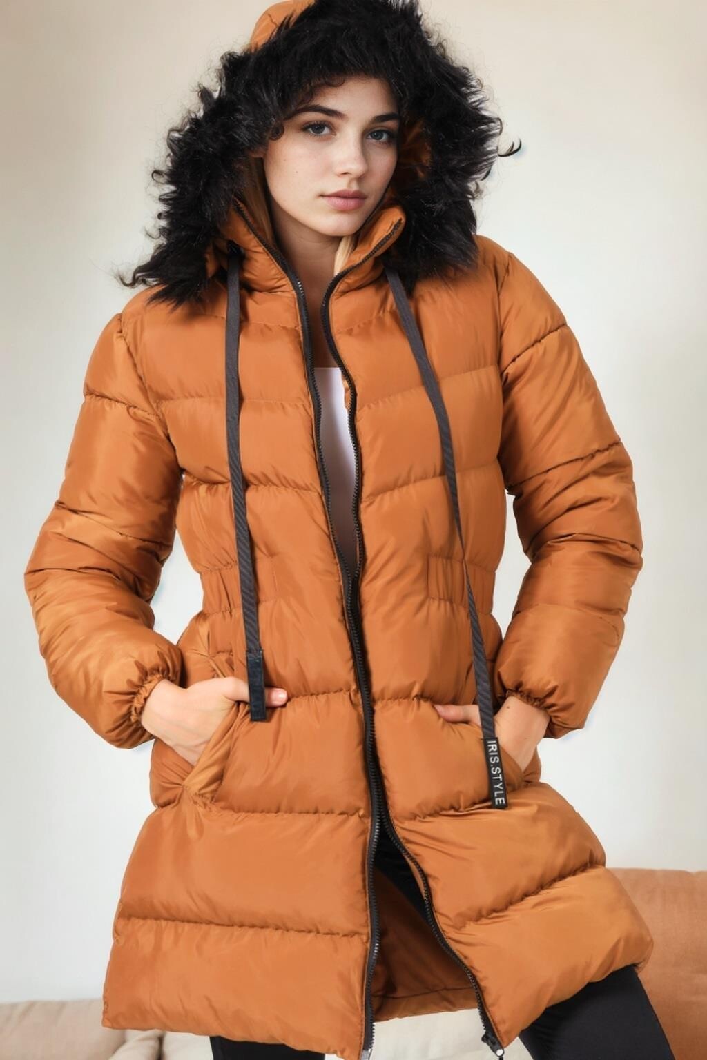 Z9764 DEWBERRY WOMEN'S COAT-TAN